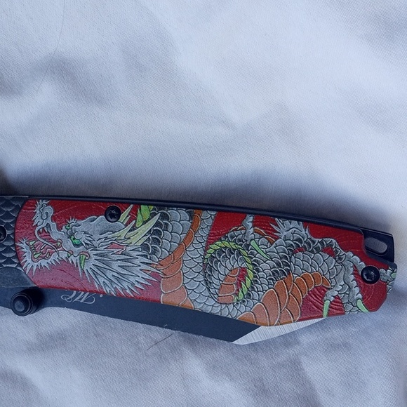Collectible Chinese Dragon Red  Knife New - Picture 13 of 15
